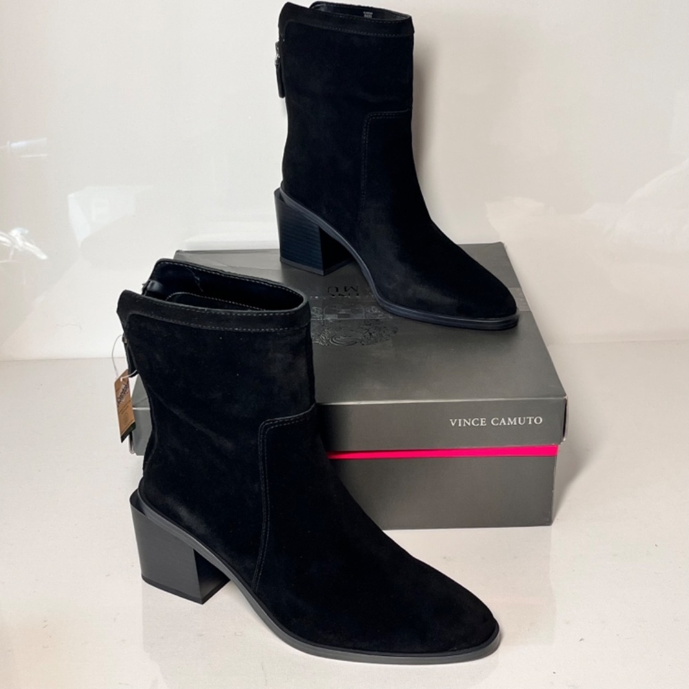 Vince Camuto Kortimy Water-Repellent Suede Mid-Shaft Boots - Picture 5 of 8